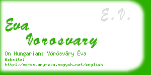 eva vorosvary business card